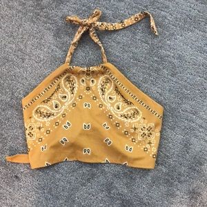 Yellow Bandana top